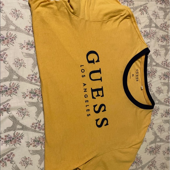 Guess Los Angeles Mens Yellow T-shirt Large - Picture 4 of 9